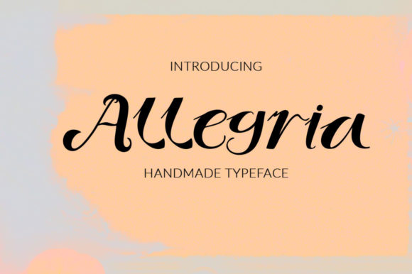 Allegria Script Handwritten Font for Romantic Brand Identity