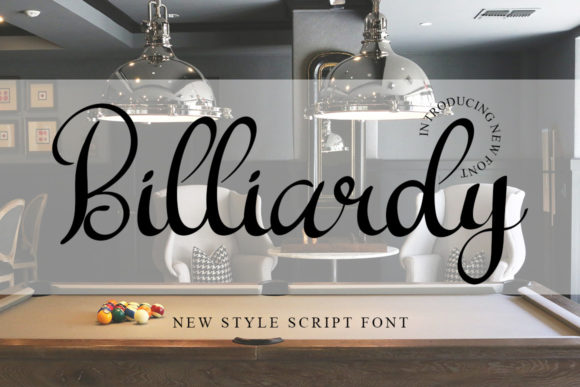 Billiardy Font for Creative Campaigns