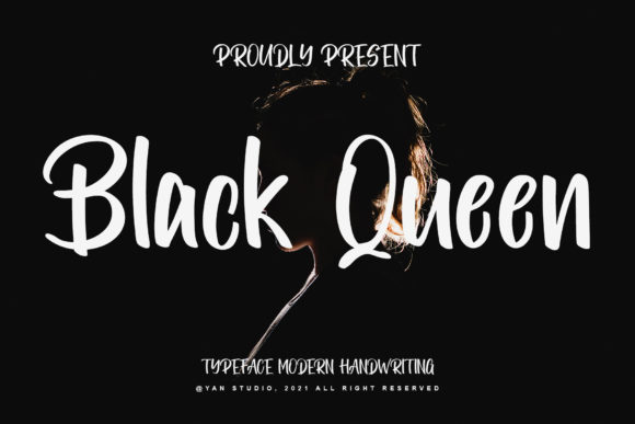 Black Queen Script Font for Elegant Handmade Brands