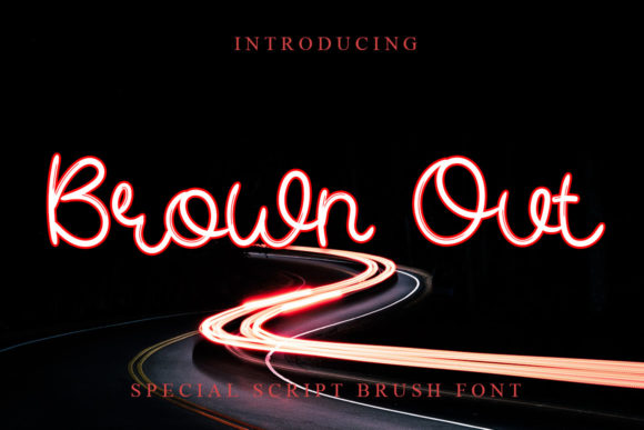 Brown out Script Handwritten Font for Elegant Digital Design