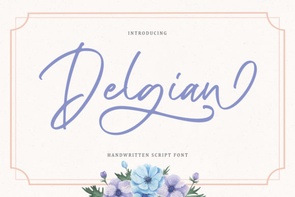 Delgian Script Font for Elegant Handmade Designs