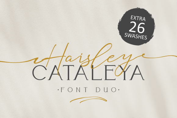 Haisley Cataleya Font: Script Handwritten & Serif Duo for Crafters