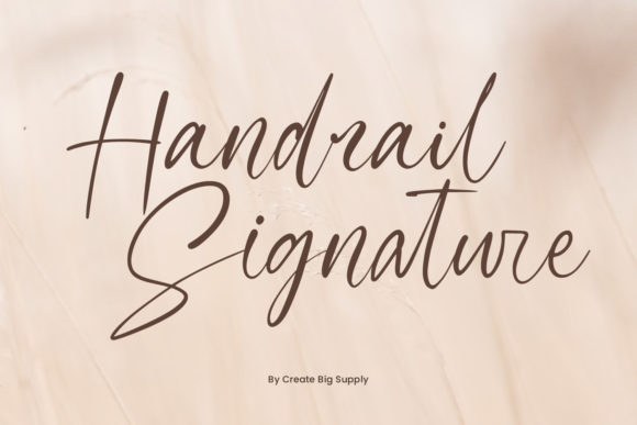 Handrail Signature Font for Elegant Branding