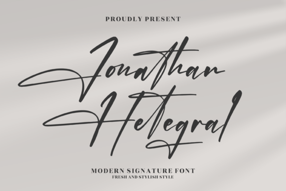 Jonathan Hetegral Script Font for Elegant Handmade Brands