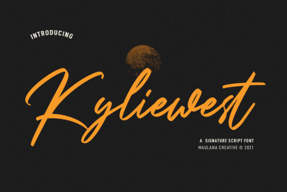 Kyliewest Signature Font for Elegant Brand Campaigns