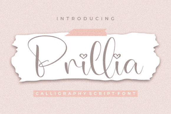 Prillia: A Refined Script Font for Elegant Editorial Design