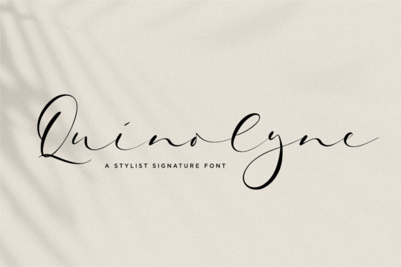 Quinolyne: A Romantic Script Handwritten Font for Digital Design