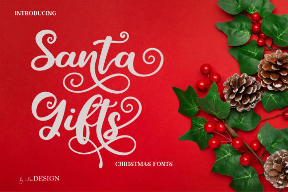 Santa Gifts: A Delicate Script Font for Elegant Editorial Design