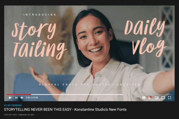 Story Tailing Font for Web Design